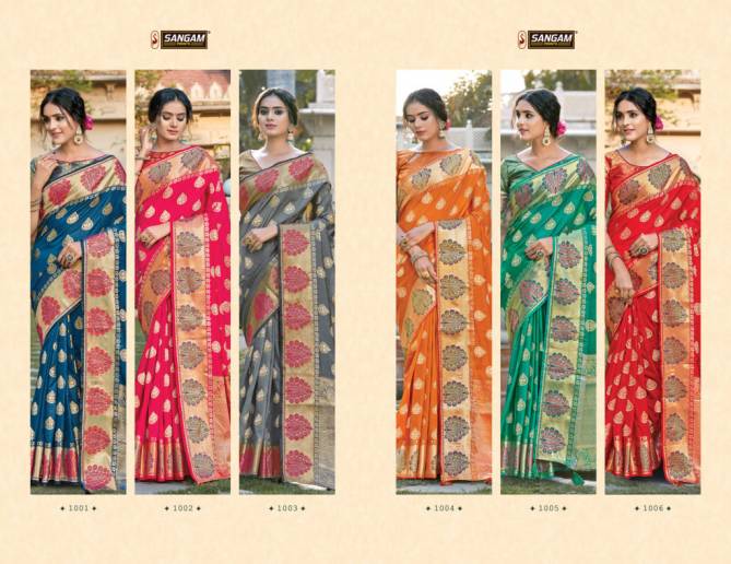 Sangam Kanupriya Latest Fancy Designer Heavy Pure Soft Silk Festive Wear Silk Saree Collection
